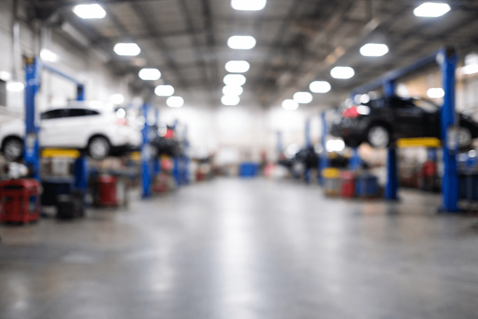 Professional auto repair shop interior